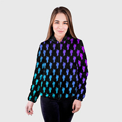 Куртка с капюшоном женская Billie Eilish: Neon Pattern, цвет: 3D-черный — фото 2