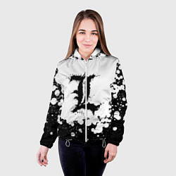 Куртка с капюшоном женская L letter snow, цвет: 3D-белый — фото 2