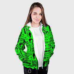 Куртка с капюшоном женская Billie Eilish: Bad Guy, цвет: 3D-белый — фото 2