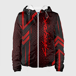 Куртка с капюшоном женская Cyberpunk 2077, цвет: 3D-белый