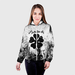 Куртка с капюшоном женская ЧЁРНЫЙ КЛЕВЕР, цвет: 3D-белый — фото 2