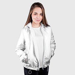 Куртка с капюшоном женская Без дизайна, цвет: 3D-белый — фото 2