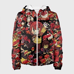 Куртка с капюшоном женская UNDERTALE CHARA, цвет: 3D-белый