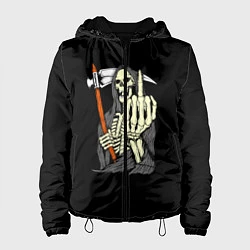 Куртка с капюшоном женская Смерть, цвет: 3D-черный