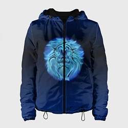 Куртка с капюшоном женская Знаки Зодиака Лев, цвет: 3D-черный