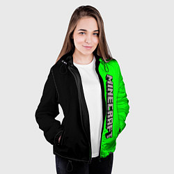 Куртка с капюшоном женская Minecraft, цвет: 3D-черный — фото 2
