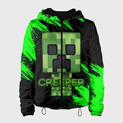 Куртка с капюшоном женская MINECRAFT CREEPER, цвет: 3D-черный