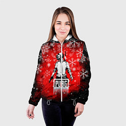 Куртка с капюшоном женская PUBG, цвет: 3D-белый — фото 2