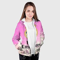 Куртка с капюшоном женская Реал Мадрид, цвет: 3D-белый — фото 2