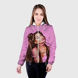 Куртка с капюшоном женская Ariana Grande Ариана Гранде, цвет: 3D-белый — фото 2