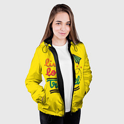 Куртка с капюшоном женская Жизнь, любовь, путешествия, цвет: 3D-черный — фото 2