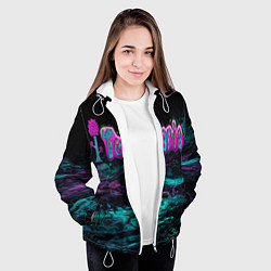 Куртка с капюшоном женская Terraria, цвет: 3D-белый — фото 2