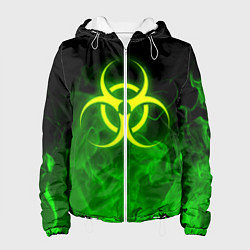 Куртка с капюшоном женская BIOHAZARD, цвет: 3D-белый