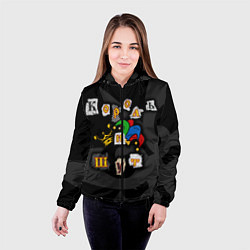 Куртка с капюшоном женская Король и Шут, цвет: 3D-черный — фото 2