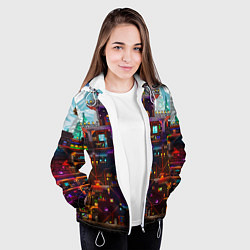 Куртка с капюшоном женская Terraria, цвет: 3D-белый — фото 2
