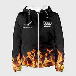 Куртка с капюшоном женская Audi Ауди, цвет: 3D-белый