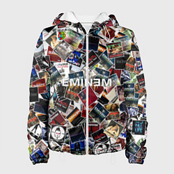 Куртка с капюшоном женская Дискография EMINEM, цвет: 3D-белый