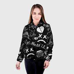 Куртка с капюшоном женская LIL PEEP, цвет: 3D-черный — фото 2