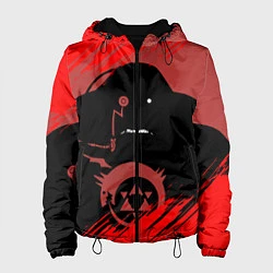 Куртка с капюшоном женская Стальной алхимик, цвет: 3D-черный