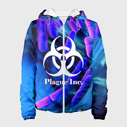 Куртка с капюшоном женская PLAGUE INC, цвет: 3D-белый