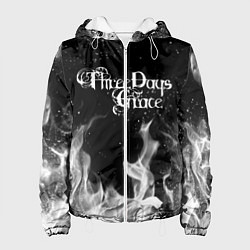 Куртка с капюшоном женская Three Days Grace, цвет: 3D-белый