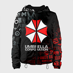 Куртка с капюшоном женская RESIDENT EVIL UMBRELLA CORP, цвет: 3D-черный