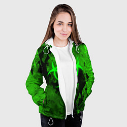 Куртка с капюшоном женская BIOHAZARD, цвет: 3D-белый — фото 2