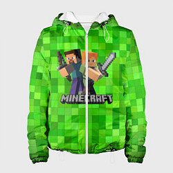 Куртка с капюшоном женская MINECRAFT, цвет: 3D-белый