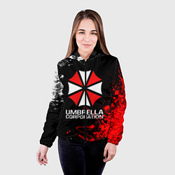 Куртка с капюшоном женская UMBRELLA CORPORATION, цвет: 3D-черный — фото 2