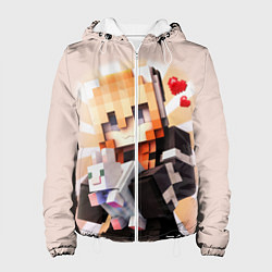 Куртка с капюшоном женская MINECRAFT, цвет: 3D-белый
