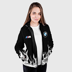 Куртка с капюшоном женская BMW БМВ, цвет: 3D-черный — фото 2