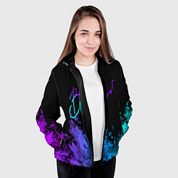 Куртка с капюшоном женская Виктор Цой, цвет: 3D-черный — фото 2
