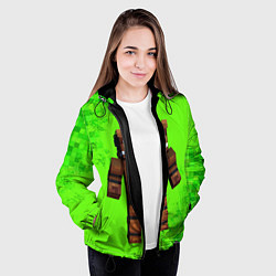 Куртка с капюшоном женская MINECRAFT, цвет: 3D-черный — фото 2