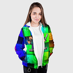 Куртка с капюшоном женская MINECRAFT, цвет: 3D-белый — фото 2