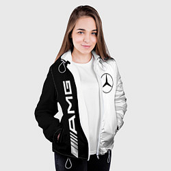 Куртка с капюшоном женская MERCEDES AMG, цвет: 3D-белый — фото 2