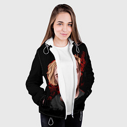 Куртка с капюшоном женская Pyrokinesis, цвет: 3D-белый — фото 2