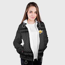 Куртка с капюшоном женская CHEVROLET, цвет: 3D-белый — фото 2