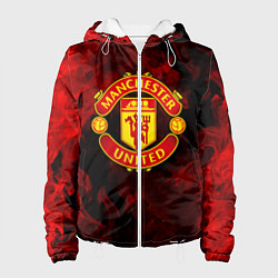 Куртка с капюшоном женская МАНЧЕСТЕР ЮНАЙТЕД, цвет: 3D-белый