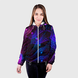Куртка с капюшоном женская NEON FRACTAL, цвет: 3D-белый — фото 2