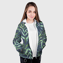 Куртка с капюшоном женская Арт из джунглей, цвет: 3D-белый — фото 2