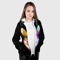 Куртка с капюшоном женская Корги, цвет: 3D-белый — фото 2