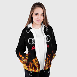 Куртка с капюшоном женская AUDI, цвет: 3D-белый — фото 2