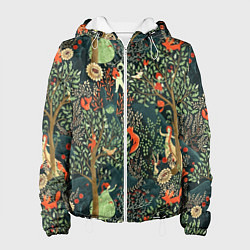 Куртка с капюшоном женская Abstraction Pattern, цвет: 3D-белый