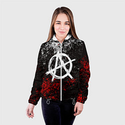 Куртка с капюшоном женская АНАРХИЯ, цвет: 3D-белый — фото 2