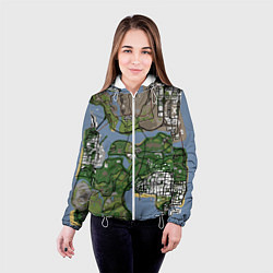 Куртка с капюшоном женская San andreas, цвет: 3D-белый — фото 2