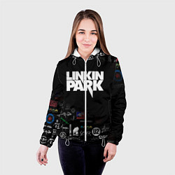 Куртка с капюшоном женская LINKIN PARK, цвет: 3D-белый — фото 2