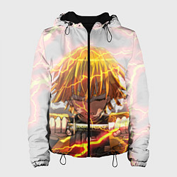 Куртка с капюшоном женская KIMETSU NO YAIBA, цвет: 3D-черный