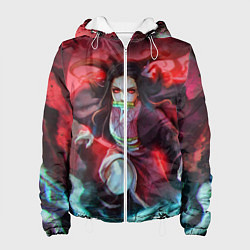 Куртка с капюшоном женская KIMETSU NO YAIBA, цвет: 3D-белый