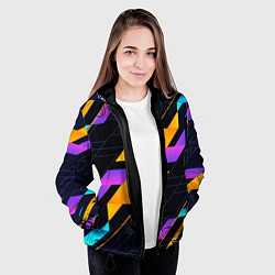 Куртка с капюшоном женская Modern Geometry, цвет: 3D-черный — фото 2