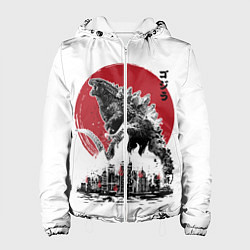 Куртка с капюшоном женская GODZILLA, цвет: 3D-белый